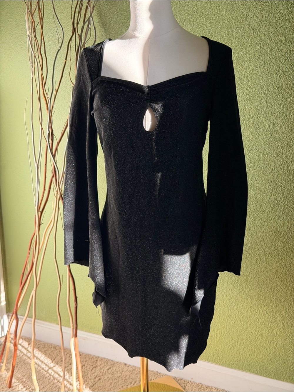 SHEIN Black Woven Brand Label